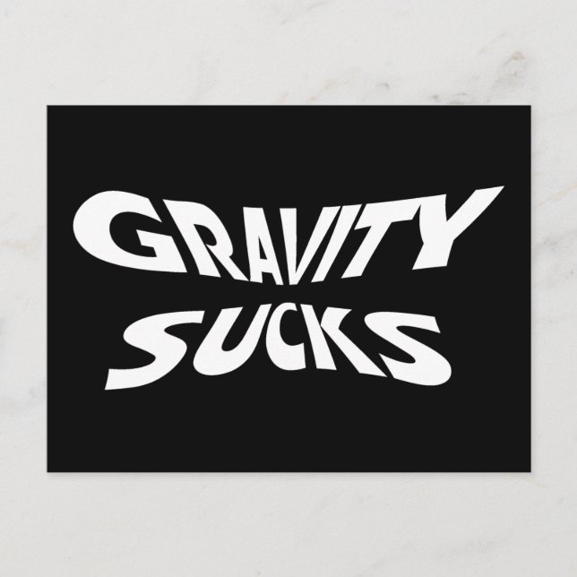 Postal Gravity Sucks - Humor divertido de ciencia física (Anverso)