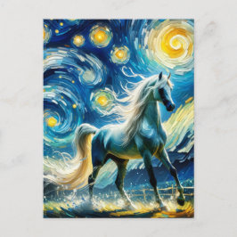 Postal Gray Arabian Horse Van Gogh