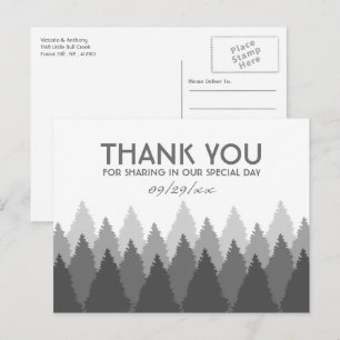 Postal Gray Forest Range Woodland Boda Gracias