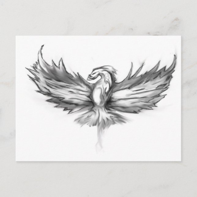 Postal Gray Phoenix Rising (Anverso)