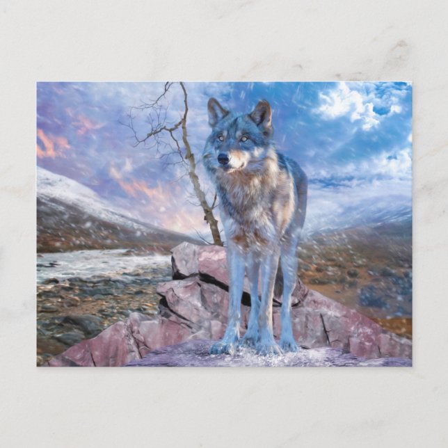 Postal Gray Wolf RESPONDE A LA LLAMADA (Anverso)