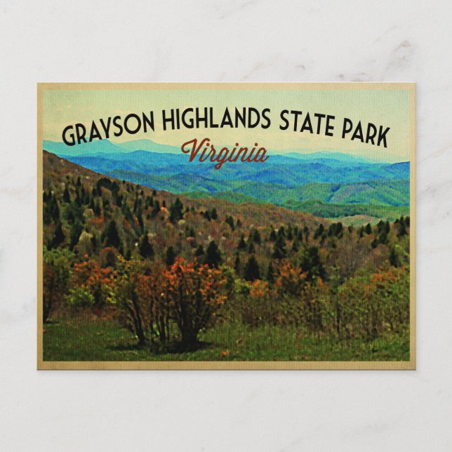 Postal Grayson Highlands Virginia (Anverso)