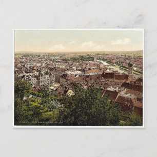 Postal Graz, vista desde Schlossberg, Estiria, Austro-Hu