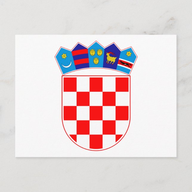 Postal Grb Hrvatske, escudo de armas croata (Anverso)