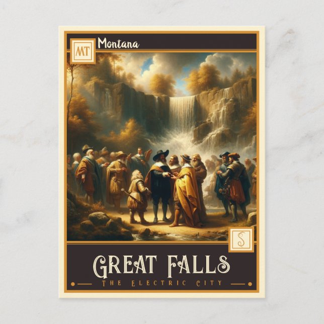 Postal Great Falls, Montana | Antiguo (Anverso)