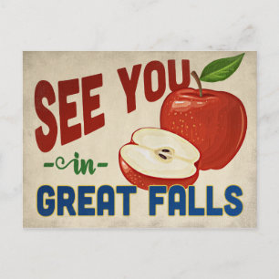 Postal Great Falls Montana Apple - Viajes de época