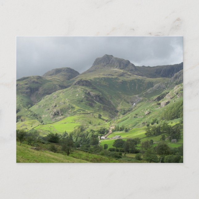 Postal Great Langdale Valley, Lake District, Inglaterra (Anverso)