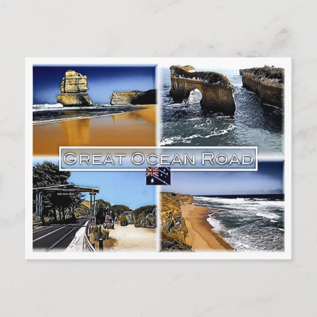 Postal Great Ocean Road - Australia - Mosaic - (Anverso)
