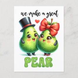 Postal Great Pear Punny Funny Valentine