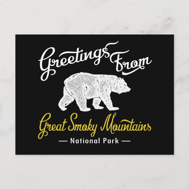 Postal Great Smoky Mountains National Park Bear (Anverso)