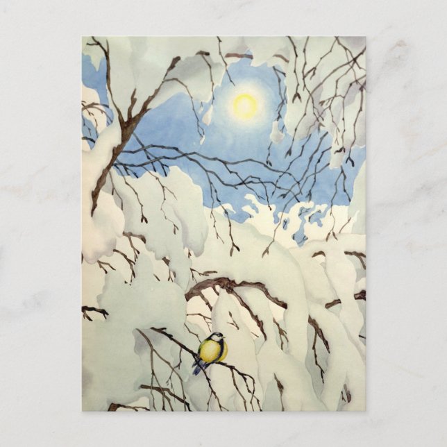 Postal Great Tit - Theodor Severin Kittelsen (Anverso)