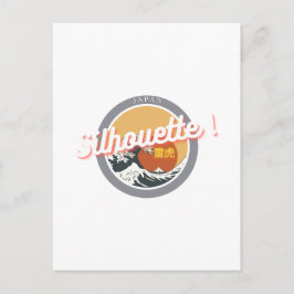 Postal Great Wave & Neon Kanji – Retro Japanese Fuji Des2