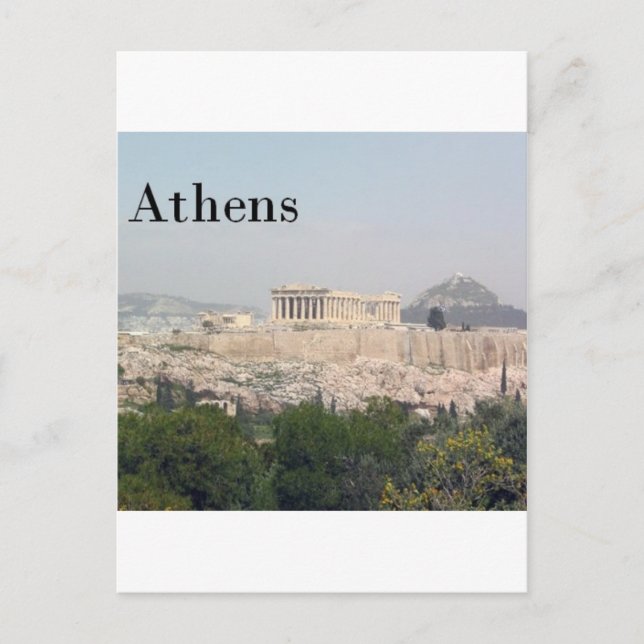Postal Grecia Acrópolis de Atenas (Anverso)
