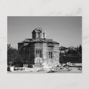 Postal Grecia antigua Atenas Iglesia de los Santos Apósto