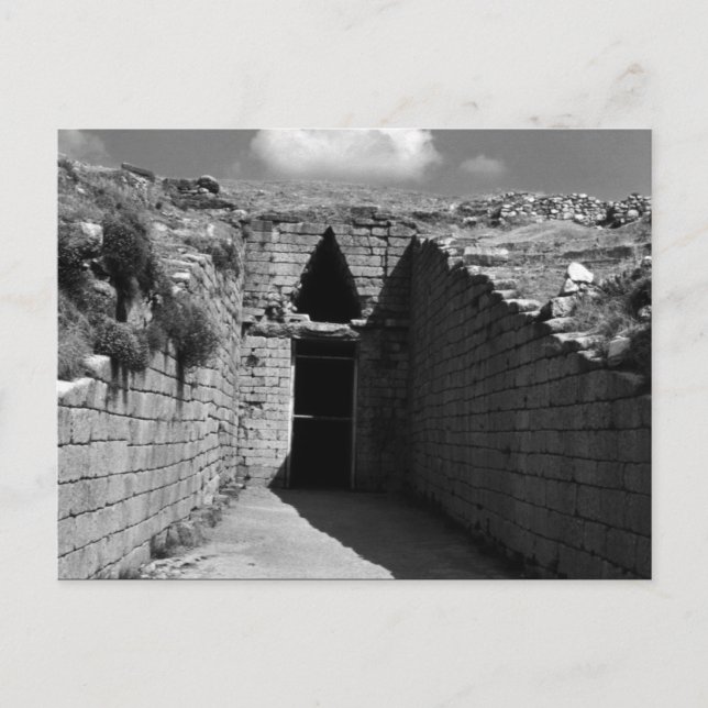 Postal Grecia antigua Atenas Micenas tumba de Agamenón (Anverso)