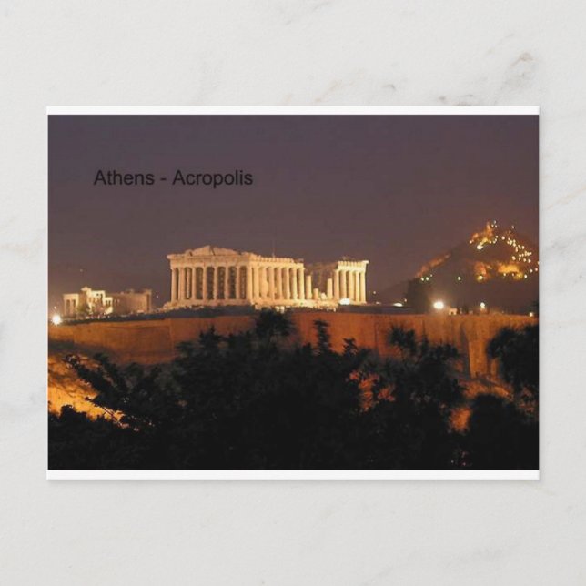 Postal Grecia - Atenas - Acrópolis (por St.K. (Anverso)
