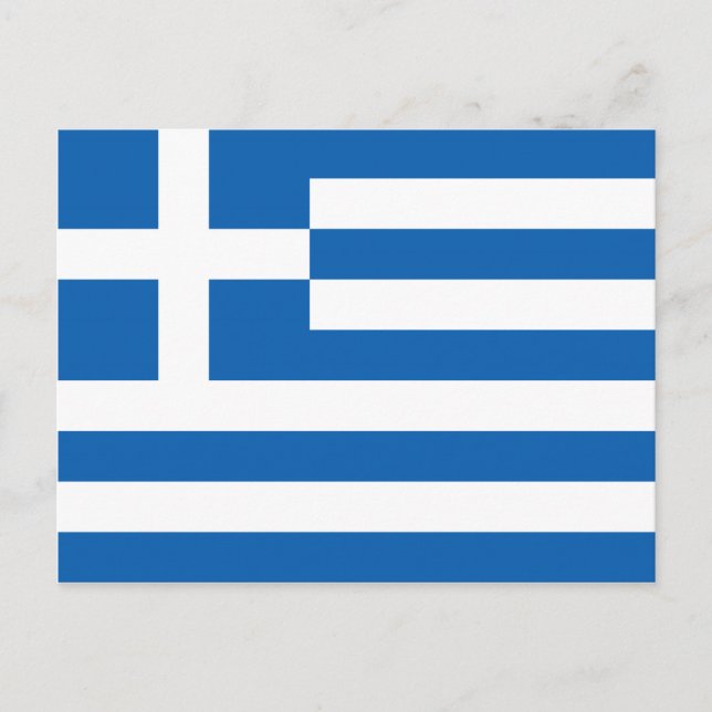 Postal Grecia - Bandera griega (Anverso)