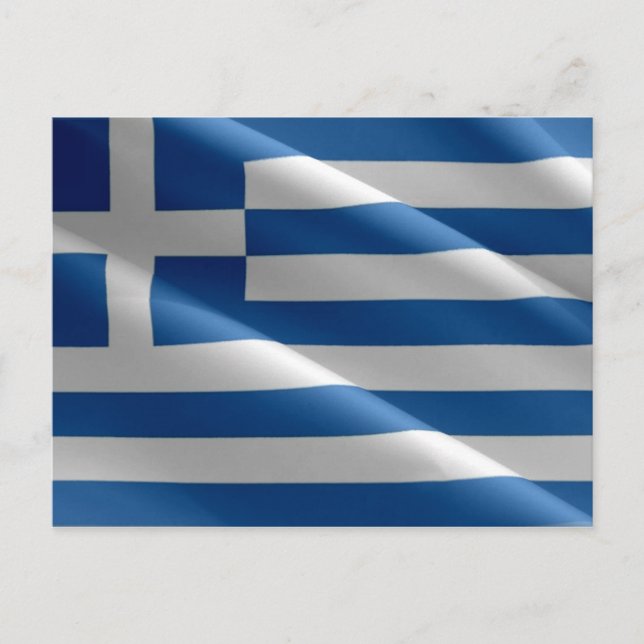 Postal Grecia - Bandera griega - (Anverso)