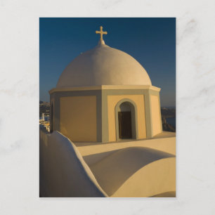 Postal Grecia e isla griega de Santorini pueblo de 2