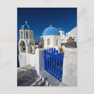 Postal Grecia e isla griega de Santorini pueblo de Oia 3