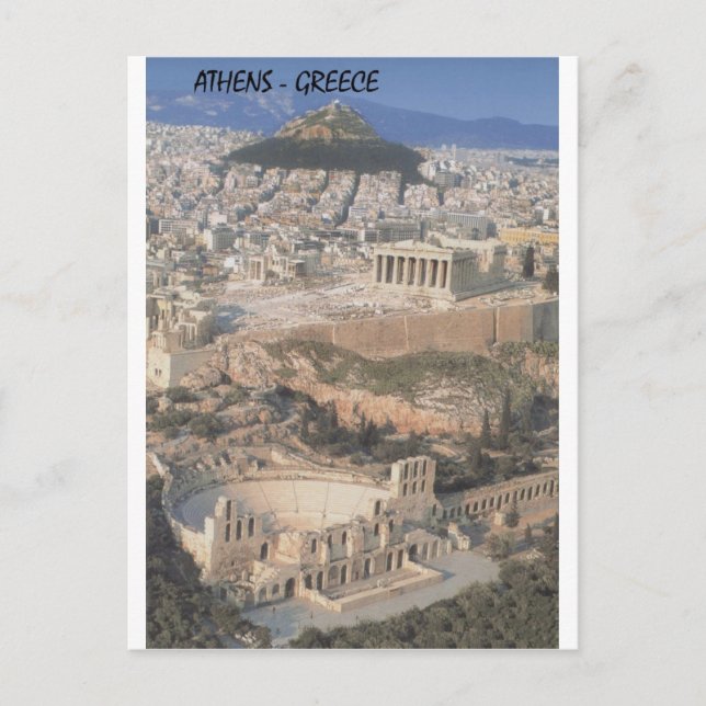 Postal Grecia Herodion Parthenon de Atenas (St.K.) (Anverso)