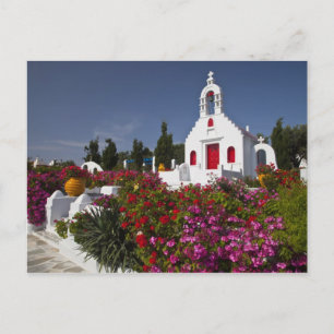 Postal Grecia, Mykonos, Pequeña capilla en el