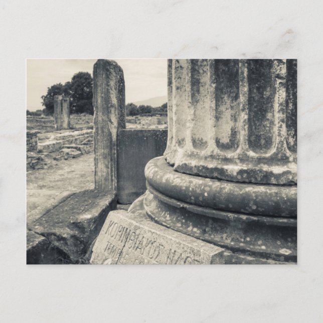 Postal Grecia, ruinas de ciudad antigua (Anverso)