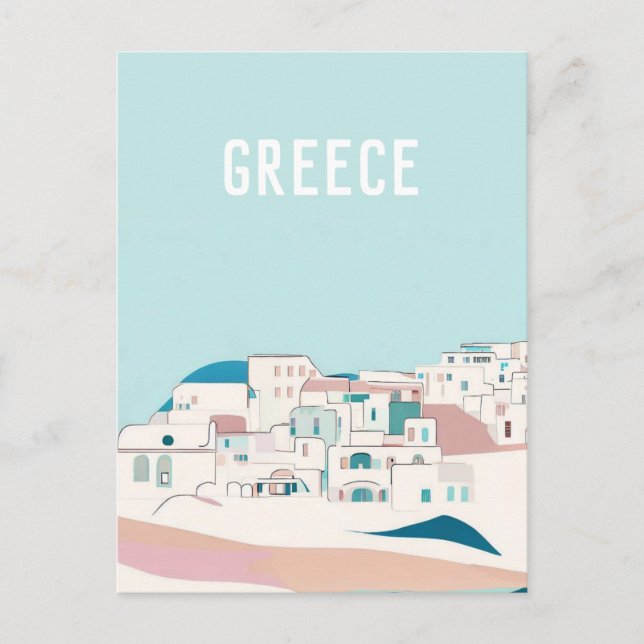 Postal grecia Santorini (Anverso)