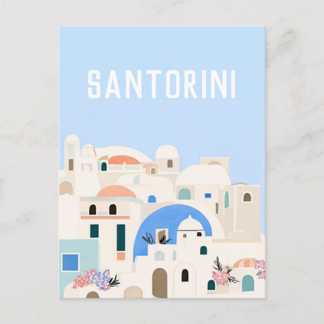 Postal grecia Santorini (Anverso)