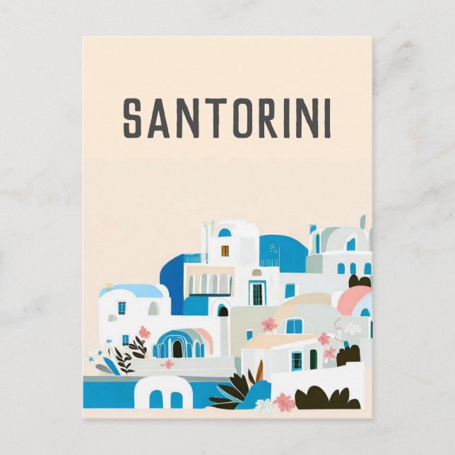 Postal grecia Santorini (Anverso)