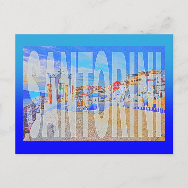 Postal Grecia santorini oia (Anverso)