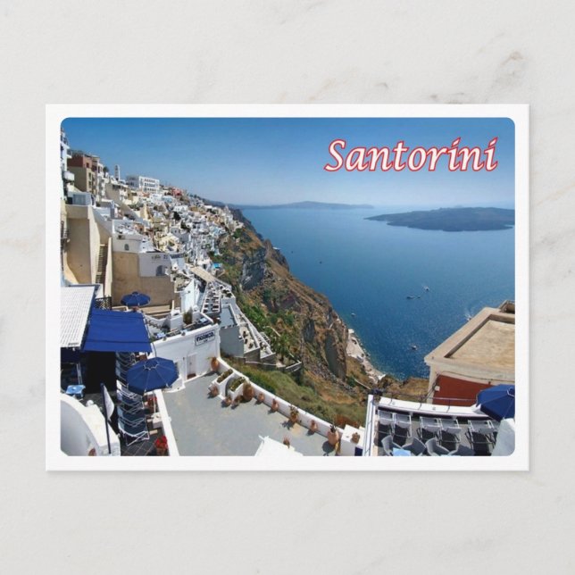 Postal Grecia - Santorini - Thera - Thira - Fira - (Anverso)