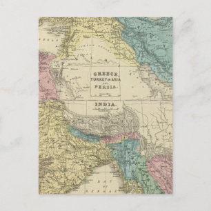 Postal Grecia, Turquía, Persia, India