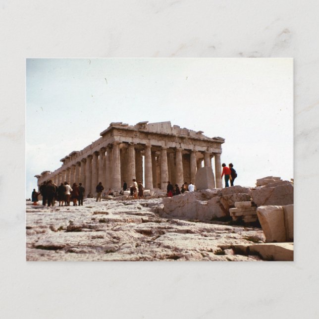 Postal Grecia vintage, Atenas, Acrópolis (Anverso)