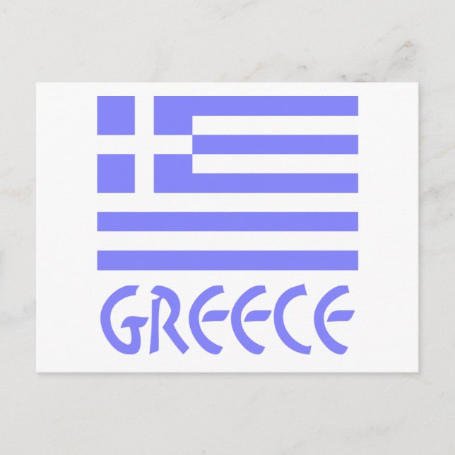 Postal Grecia y la bandera griega (Anverso)