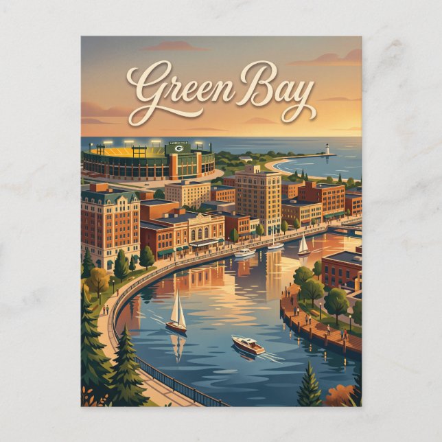 Postal Green Bay, Wisconsin (Anverso)