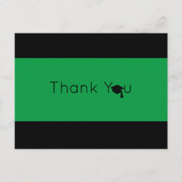 Postal Green Black Bold Graduation Gracias