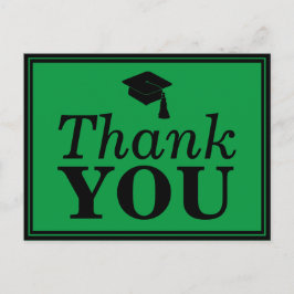Postal Green Black Grad Cap Gracias