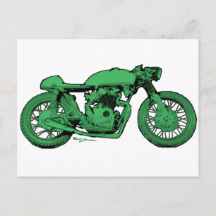 Postal Green Cafe Racer Vintage Motorcycle