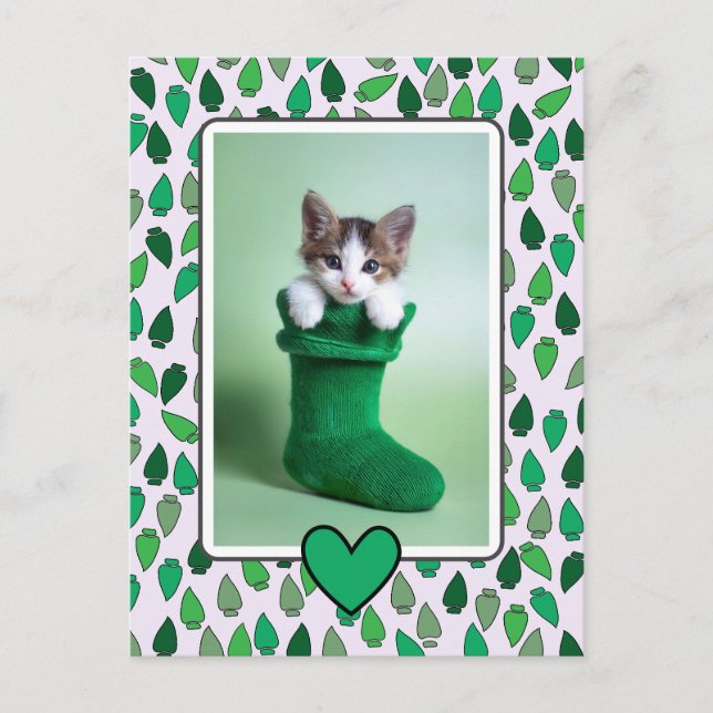 Postal Green Christmas Lights Holiday (Anverso)