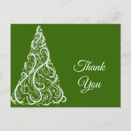 Postal Green Christmas Tree Winter Gracias