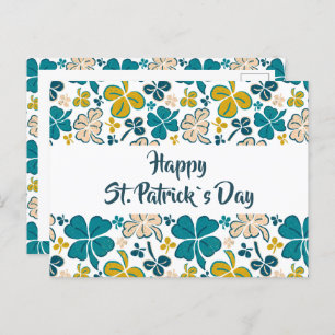 Postal Green Clover Shamrock Pattern St.