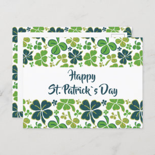 Postal Green Clover Shamrock Pattern St.