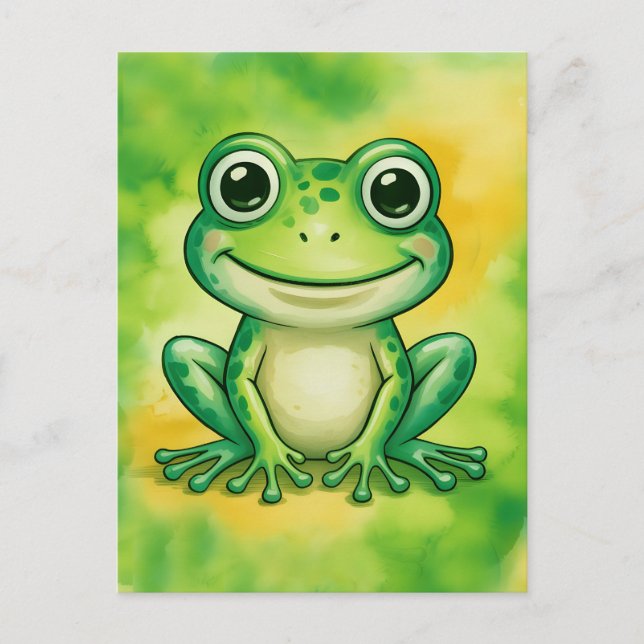 Postal Green cute frog (Anverso)