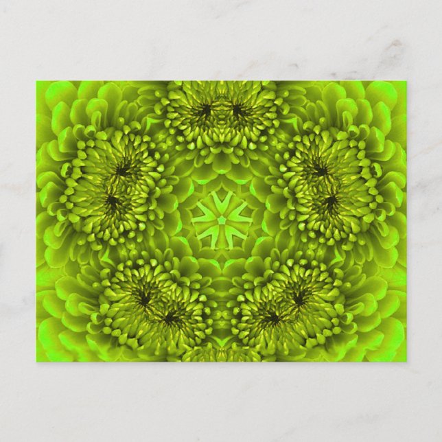 POSTAL GREEN DAHLIA FLOWER (Anverso)