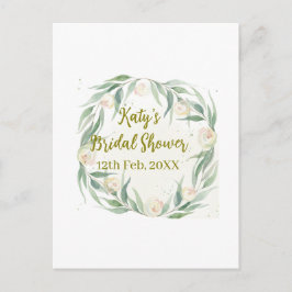 Postal Green eucalyptus floral bridal shower name date go