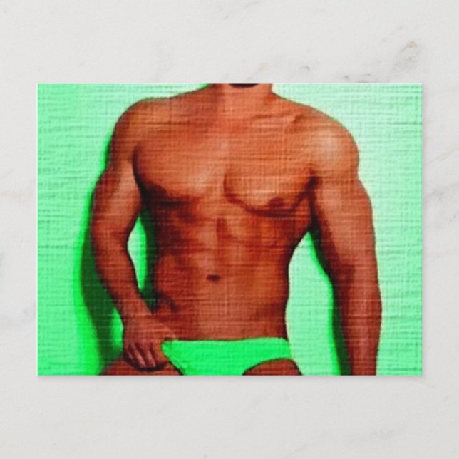 Postal Green Eyed Hunk LIM (Anverso)