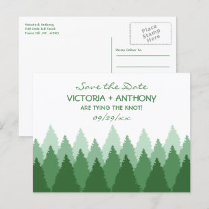 Postal Green Forest Range Woodland Wedding Save The Date