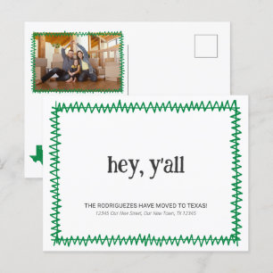 Postal Green Hey Y'all - Trasladado a Texas
