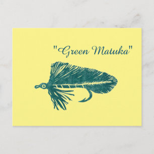 Postal Green Matuka streamer, fly tying, fly fish art